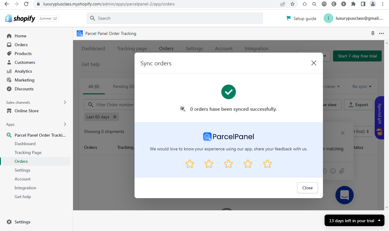 ParcelPanel's review page