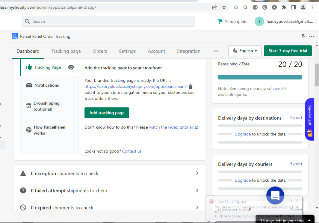 ParcelPanel's order tracking page