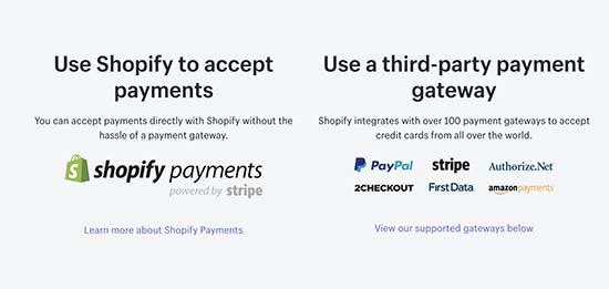 Payment Options on Shopify