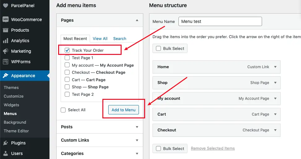 Added "track your order" feature