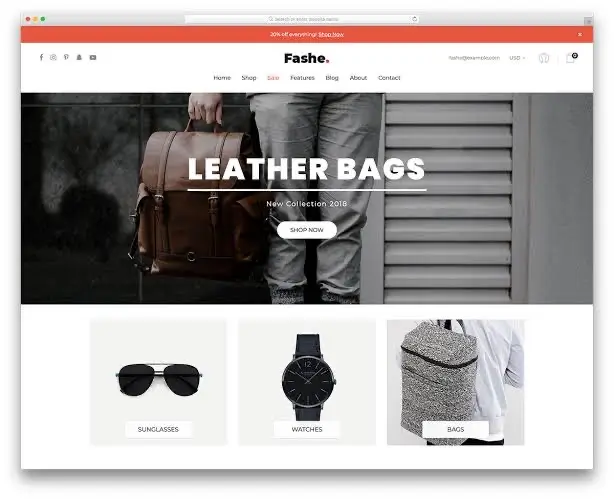 Shopify free themes-Fashe